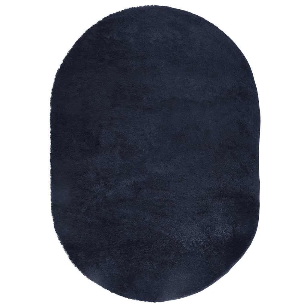 Tapete vidaXL Shaggy de Pelo Alto Navarra 300x200 cm Azul-marinho - 2864014290