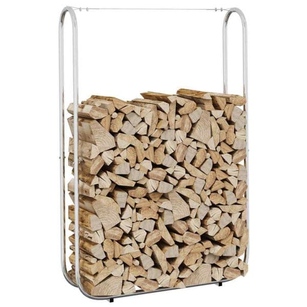 vidaXL Suporte para Lenha 100x25x150 cm Aço Galvanizado - 3252305038