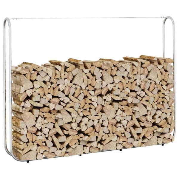 vidaXL Suporte para Lenha 200x25x150 cm Aço Galvanizado - 683252155