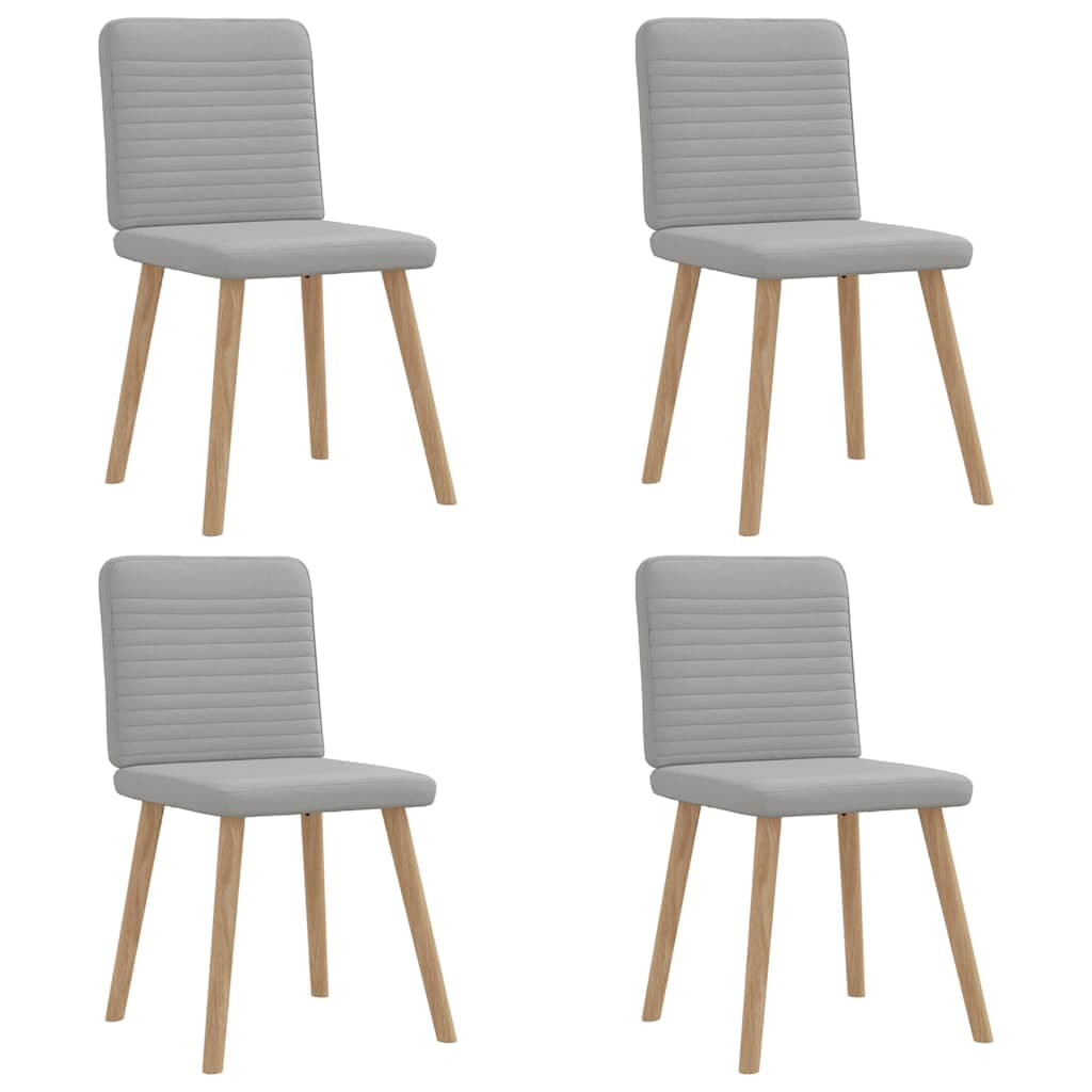 vidaXL Cadeiras de jantar 4 pcs tecido cinza nuvem