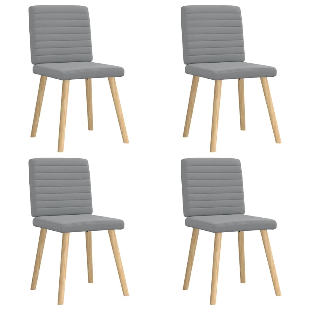 vidaXL Cadeiras de Jantar 4 Peças Tecido Cinzento-claro - 2498083590