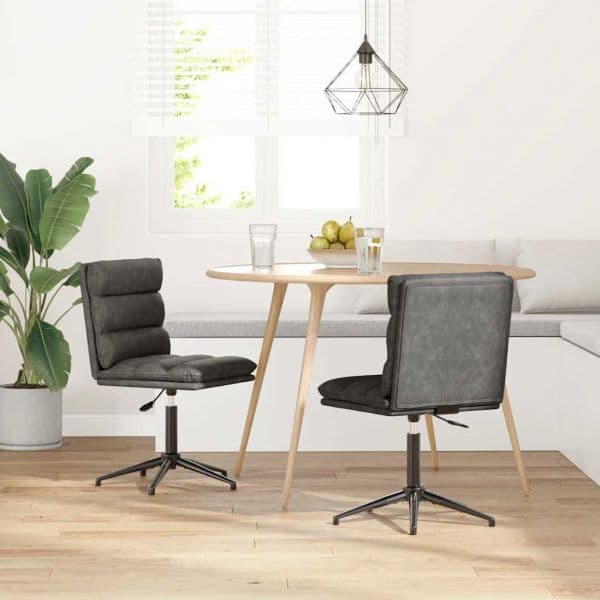 vidaXL Cadeiras de Jantar 2 Peças Couro Artificial Preto - 2821612005