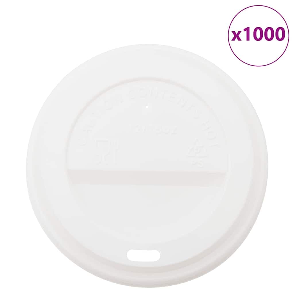 vidaXL Tampas para copos de café em papel Ø90 mm 12oz e 16oz 1000 un