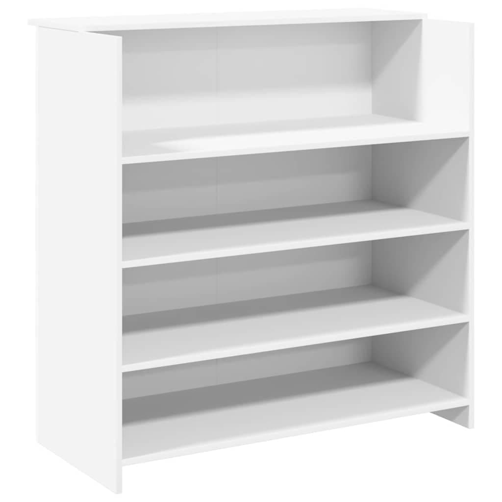 vidaXL Balcão de recepção branco 100x50x103,5 cm madeira projetada