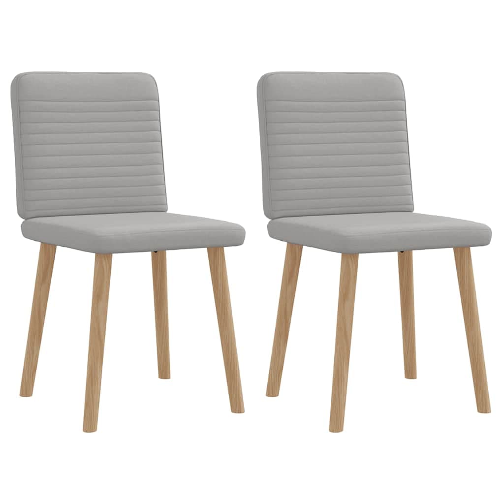vidaXL Cadeiras de jantar 2 pcs tecido cinza nuvem