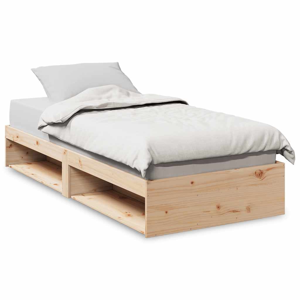 vidaXL Cama de dia sem colchão 100x200 cm pinho de madeira maciça