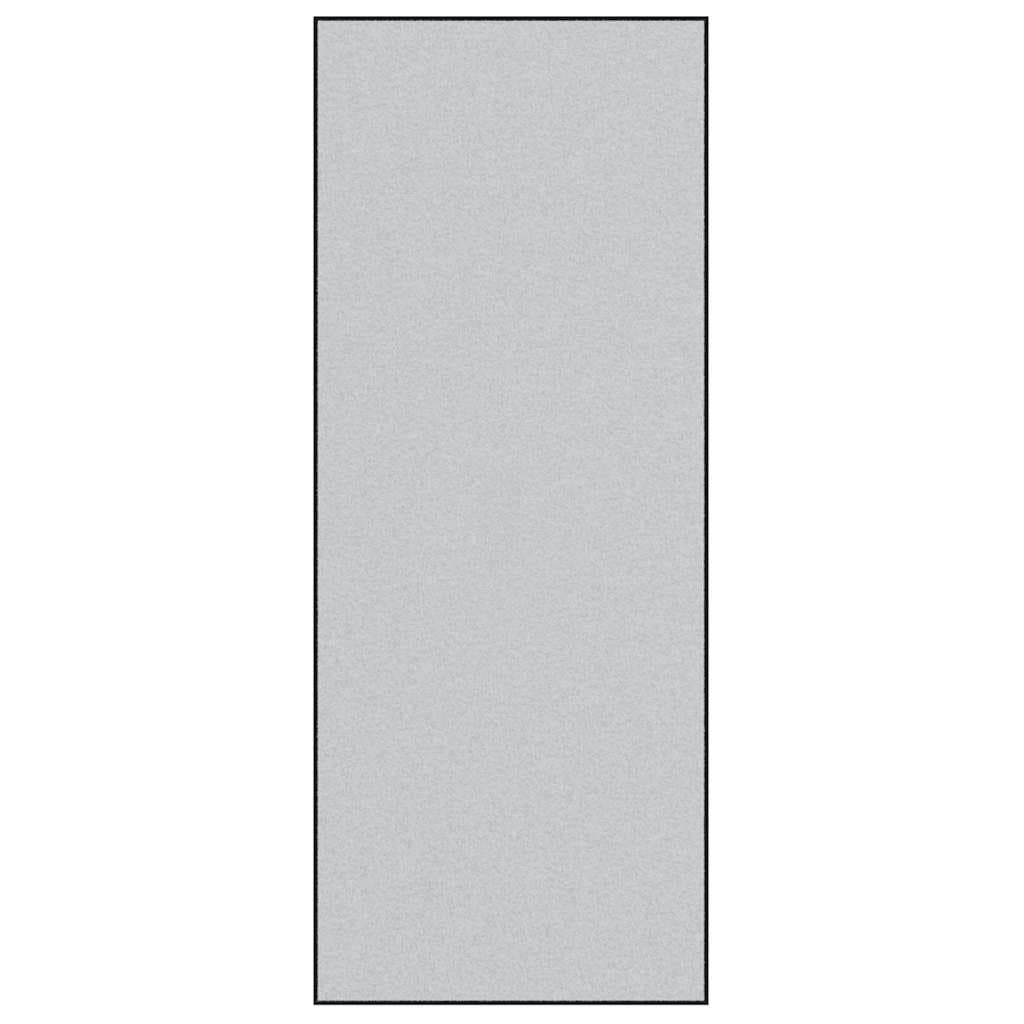 vidaXL Tapete de Entrada Cinza e Preto 120 x 300 cm 100% Poliamida