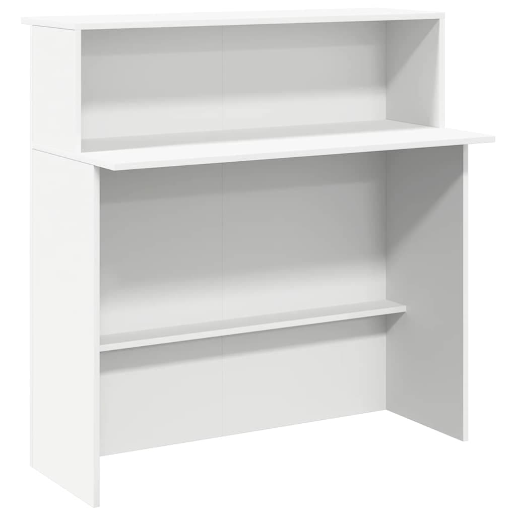 vidaXL Balcão de recepção branco 100x50x103,5 cm madeira projetada