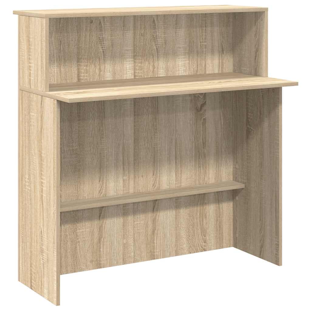 vidaXL Balcão de recepção Carvalho Sonoma 100x50x103,5 cm Madeira projetada