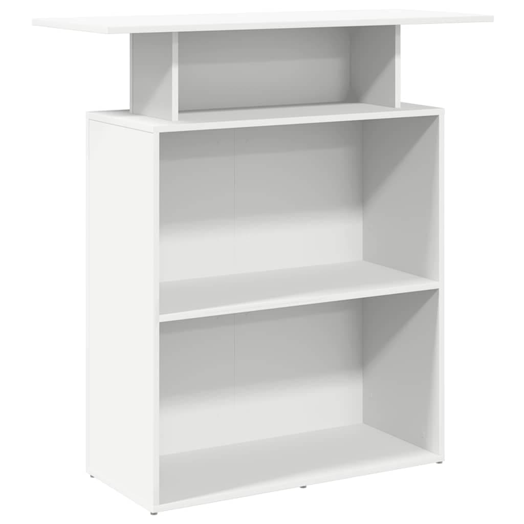 vidaXL Balcão de recepção branco 100x40x104 cm madeira projetada