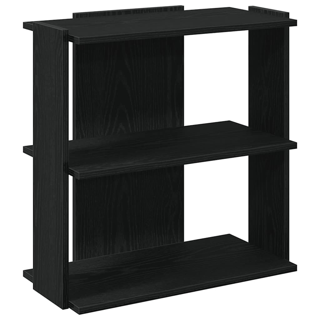 vidaXL Estante com 3 Prateleiras 60x30x60 cm Derivados de Madeira Preto - 1473988319