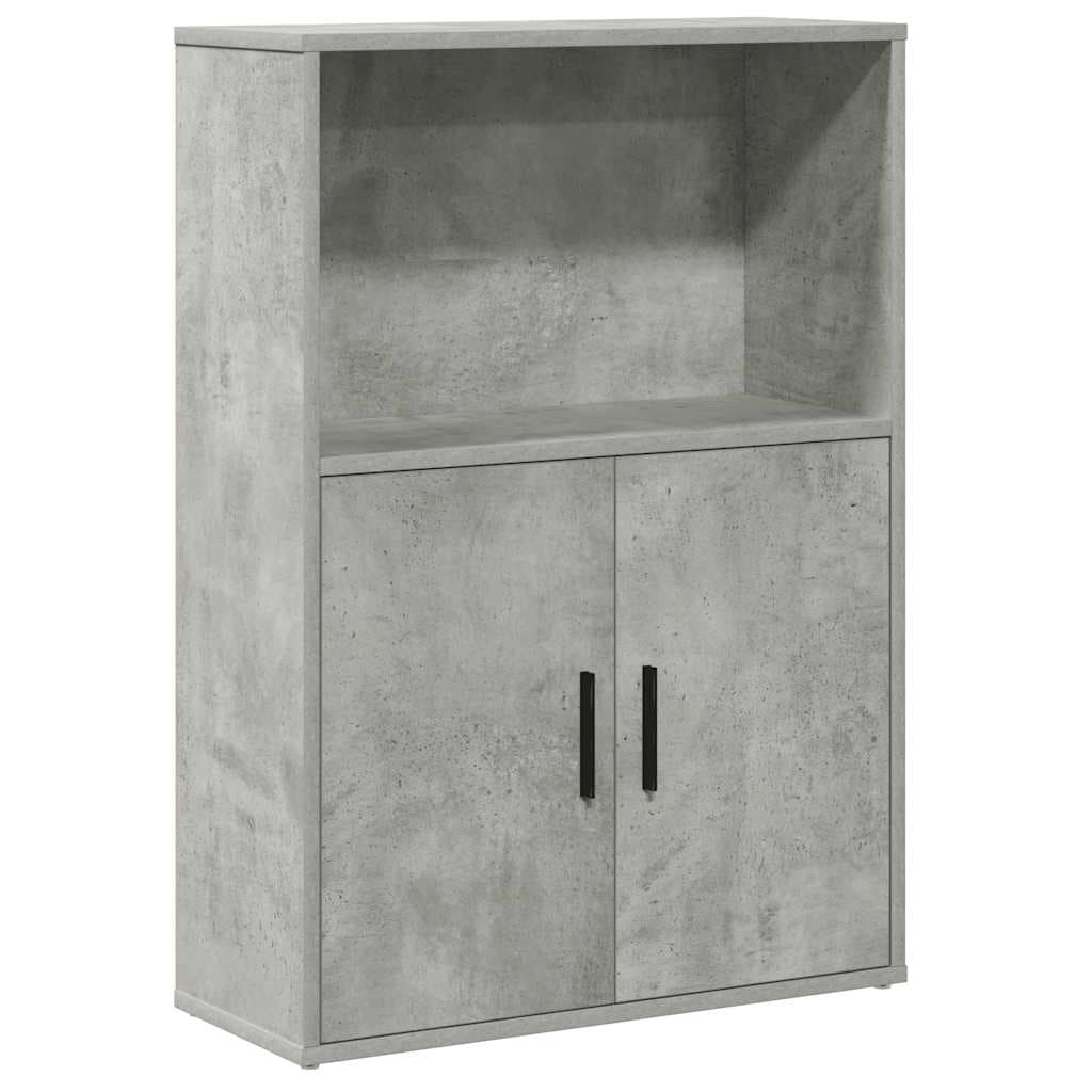 vidaXL Estante 60x24x85 cm derivados de madeira cinzento cimento