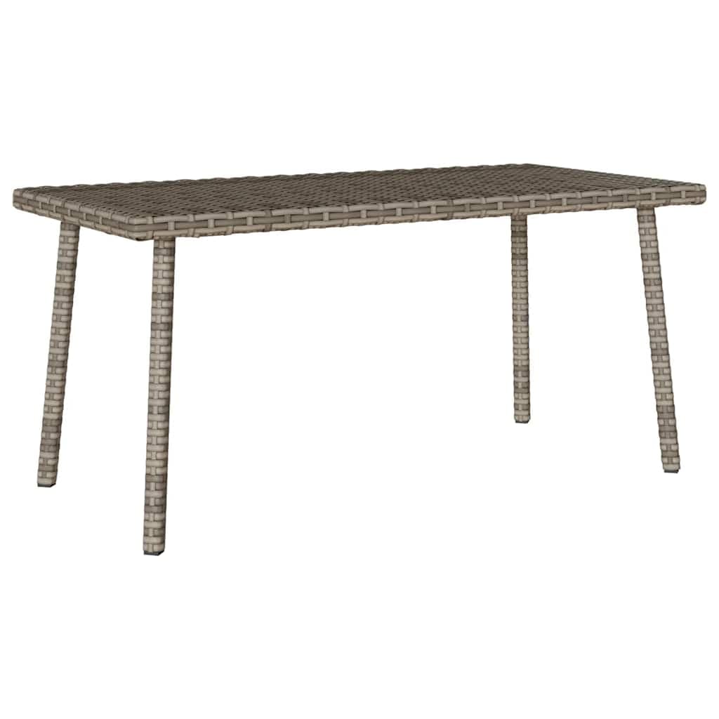 vidaXL Mesa de Centro de Jardim Retangular 80x40x37cm Vime Pe Cinzento - 837651712