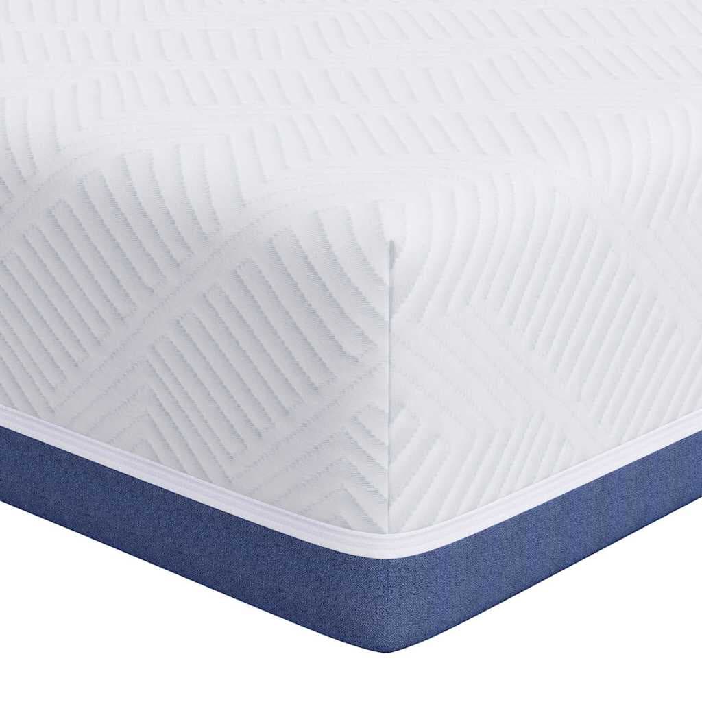 vidaXL Colchão Branco e Azul 90 x 190 cm Tecido Jacquard
