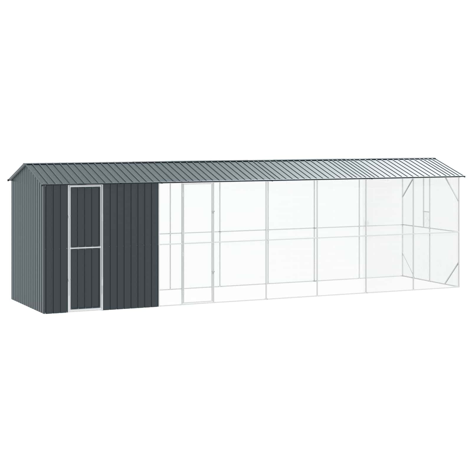 vidaXL Gaiola para Pássaros Antracite 860 x 208 x 247 cm