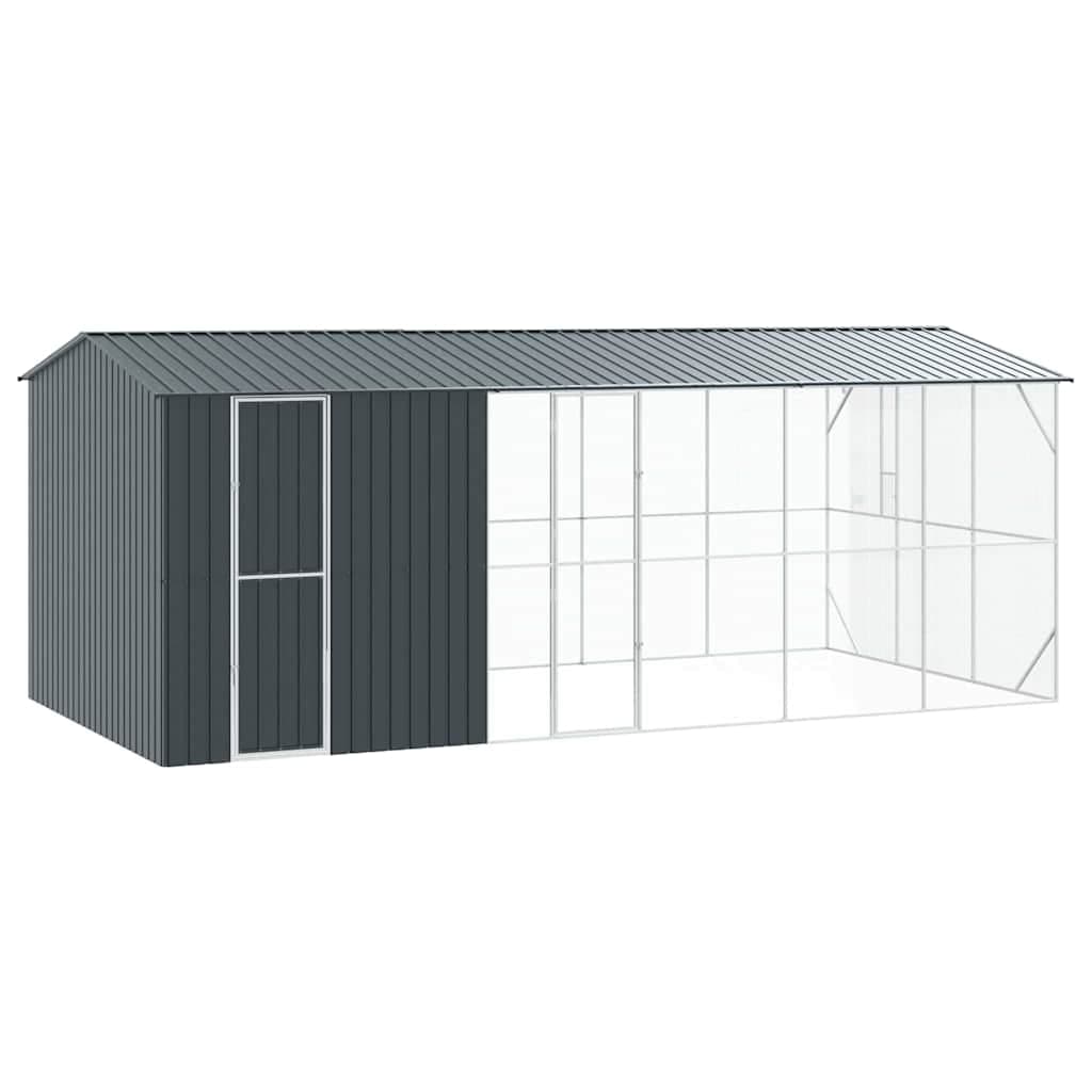 vidaXL Gaiola para Pássaros Antracite 645 x 310 x 247 cm