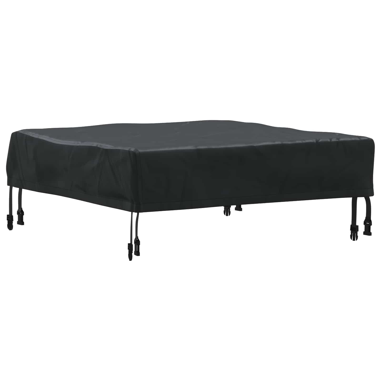 vidaXL Capa de Mesa Liso Preto 62 x 62 x 15 cm tecido