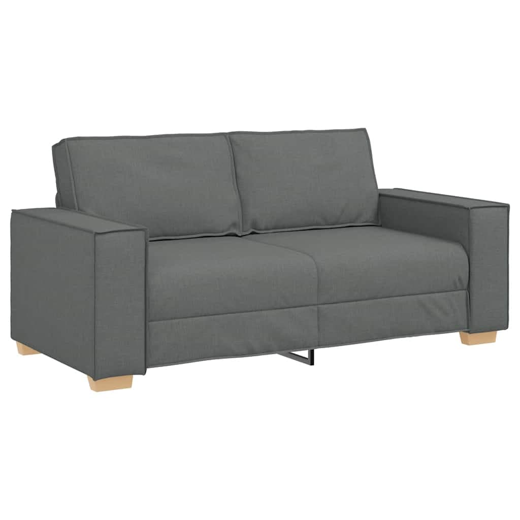 vidaXL Sofá de 2 lugares cinza escuro 180x78x84 cm tecido
