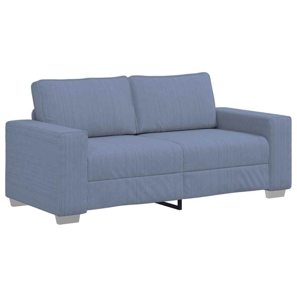 vidaXL Sofá-luvas 180x77x82 cm tecido corduroy azul