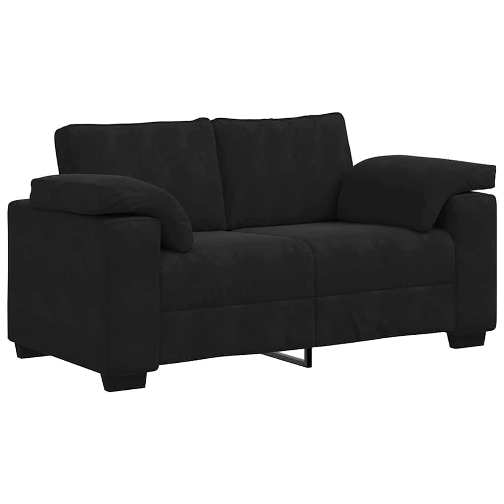 vidaXL Sofá-luvas 160x77x82 cm veludo preto