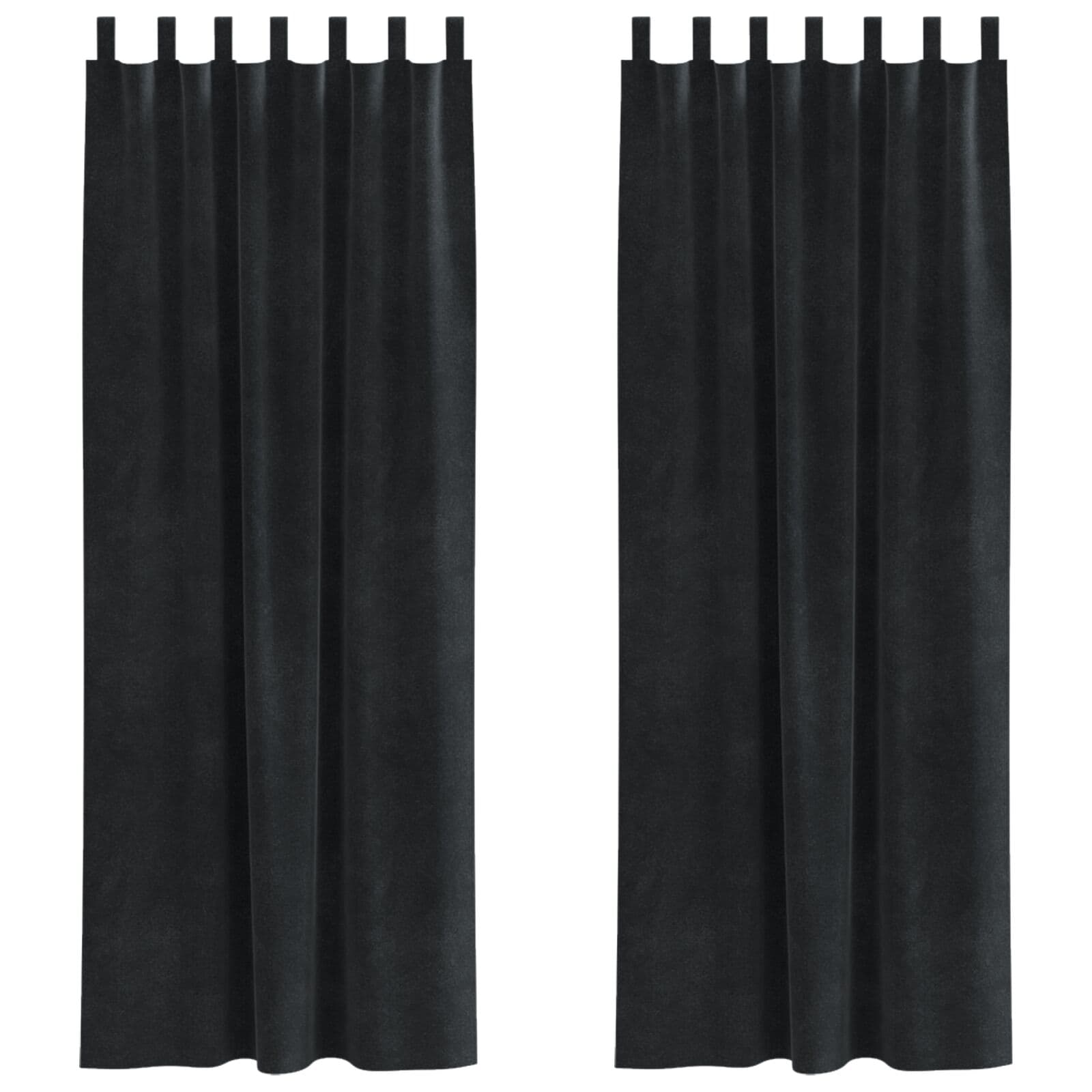 vidaXL Cortinas opacas 2 pcs Preto 140 x 260 cm Veludo