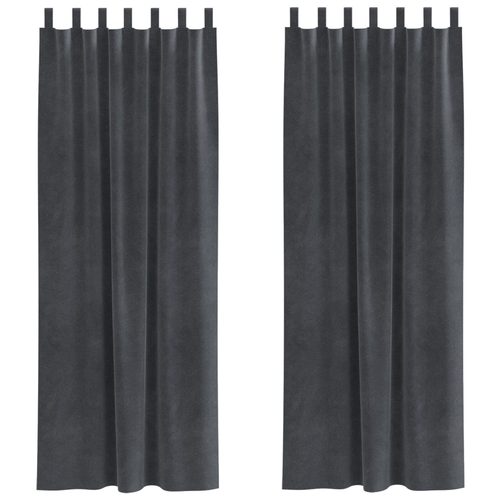 vidaXL Cortinas opacas 2 pcs Cinzento-claro 140 x 225 cm Veludo