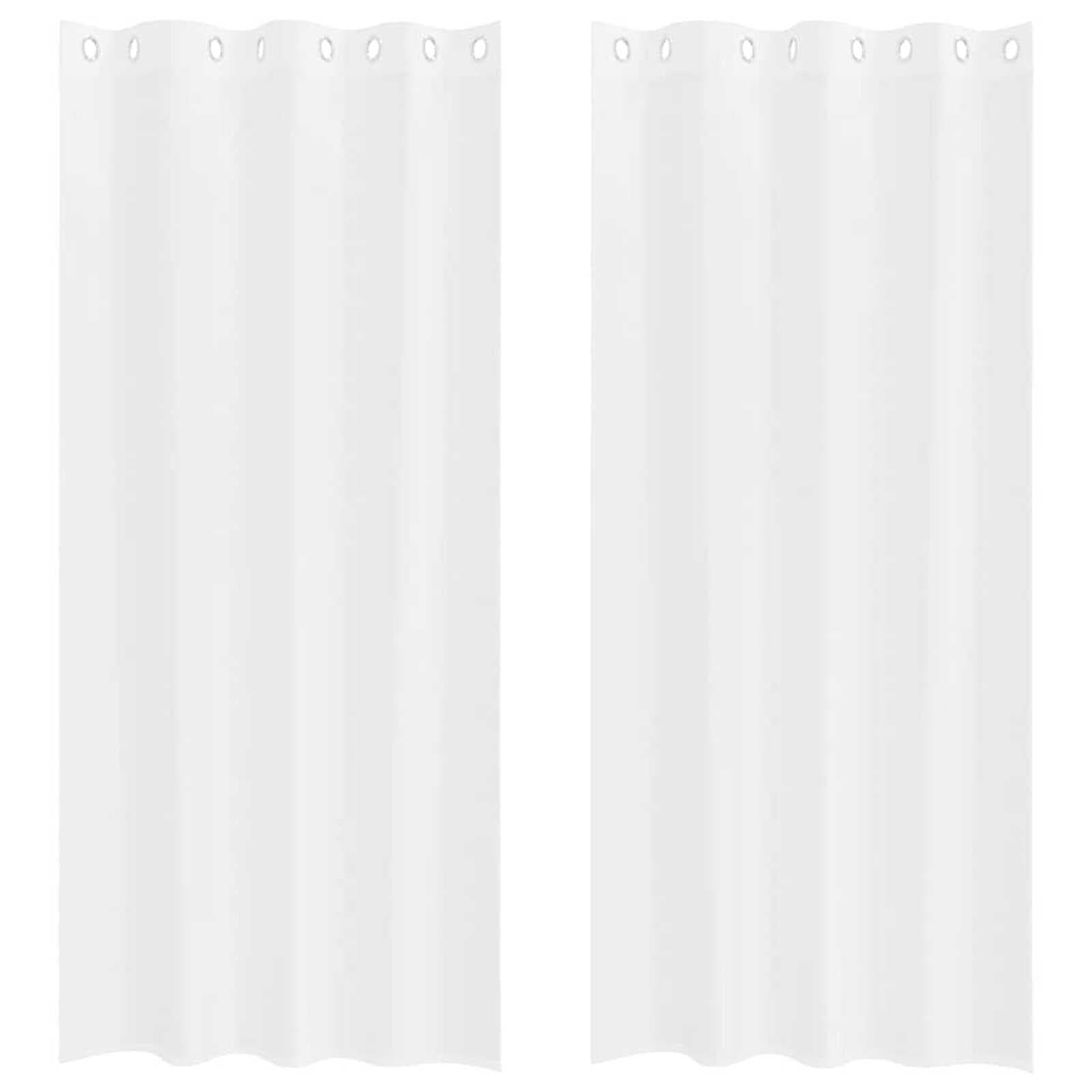 vidaXL Cortina de Voile 2 pcs Branco 245 x 140 cm Poliéster