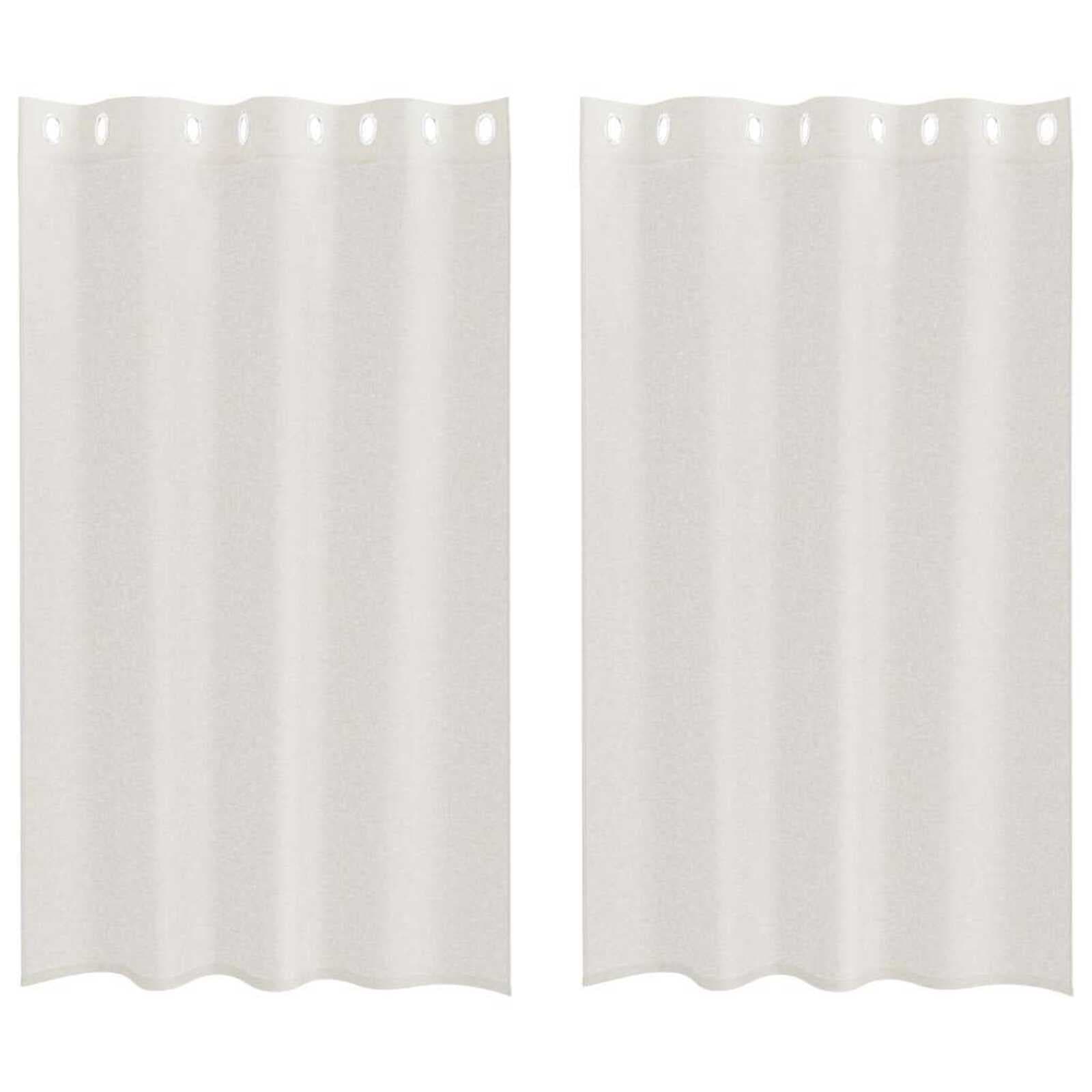 vidaXL Cortina de Voile 2 pcs Creme 175 x 140 cm Poliéster