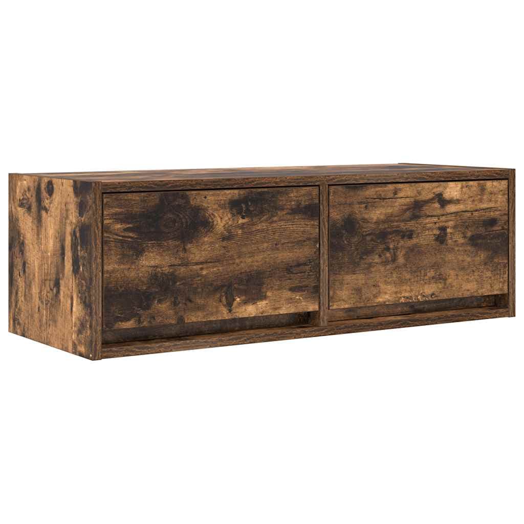 vidaXL Móvel de Tv 80x31x25,5 cm Derivados de Madeira Carvalho Fumado - 1894248061