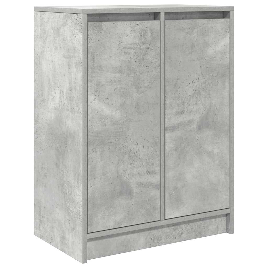 vidaXL Aparador 57x34x76 cm Derivados de Madeira Cinza Cimento - 3793636789