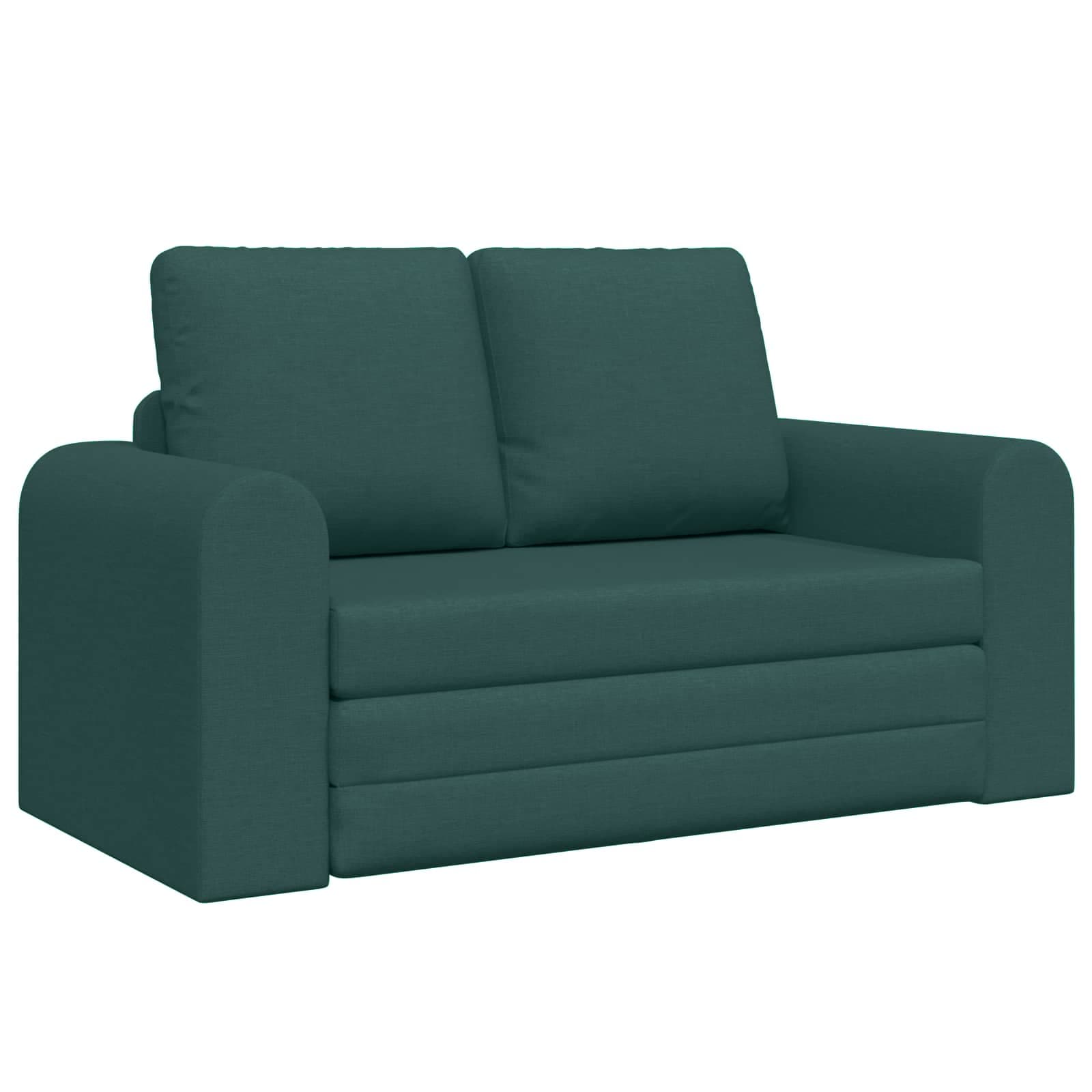 vidaXL Sofá-Cama 60cm Verde Escuro tecido