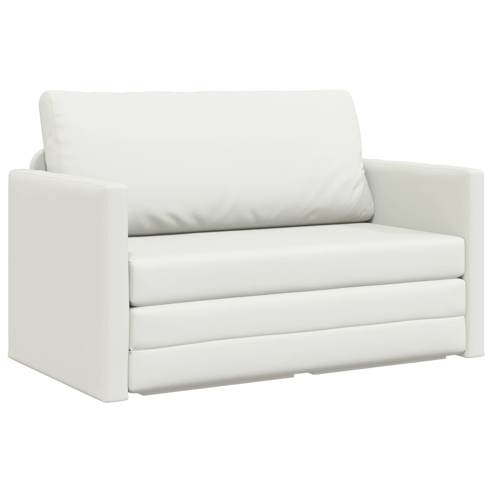 vidaXL Sofá-Cama Branco 124 x 71 x 78 cm Couro Artificial