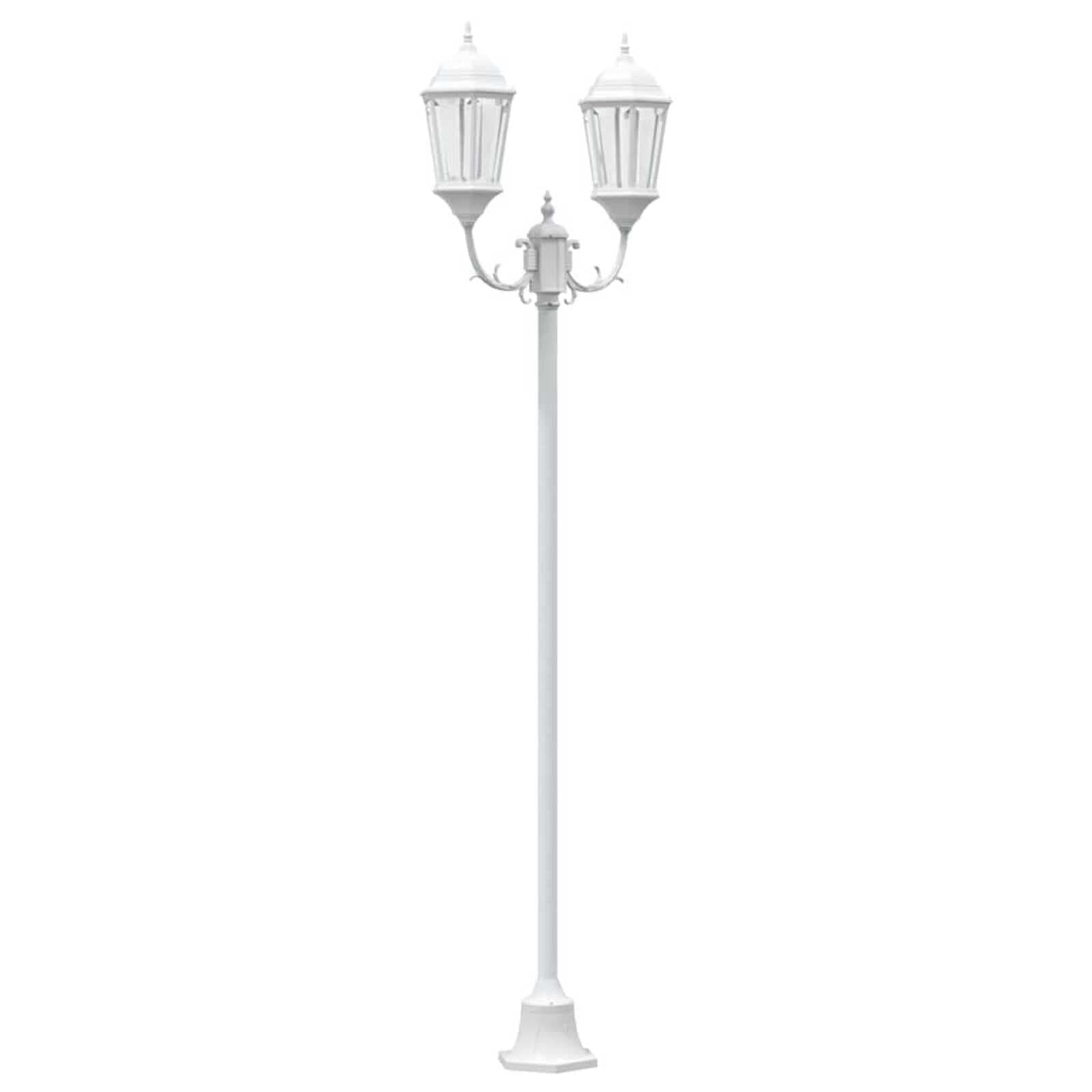 vidaXL Luz de Jardim Branco 68 x 20 x 235 cm Alumínio e Vidro