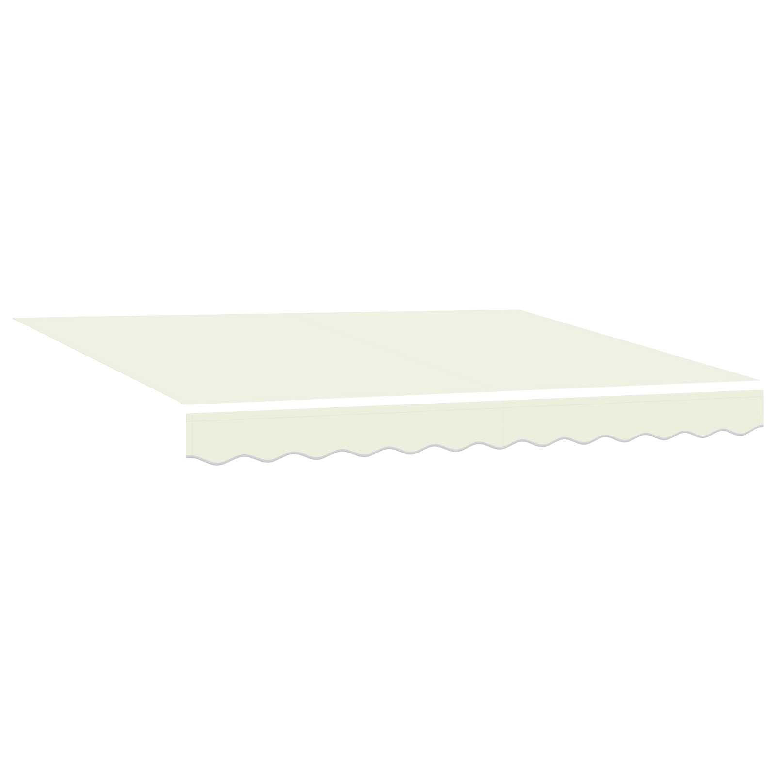 vidaXL Tecido de substituição para toldo Creme 3,5 x 2 m Poliéster