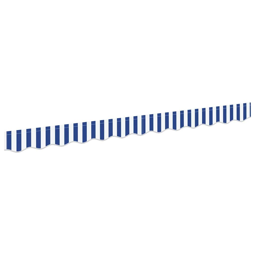 vidaXL Substituição de Valance de Toldo Azul e Branco 2,5 m Poliéster