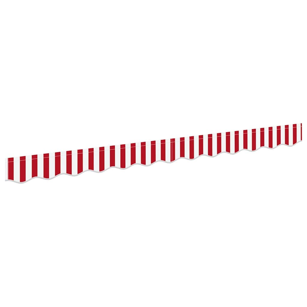 vidaXL Substituição de Valance de Toldo Vermelho e Branco 2,5 m