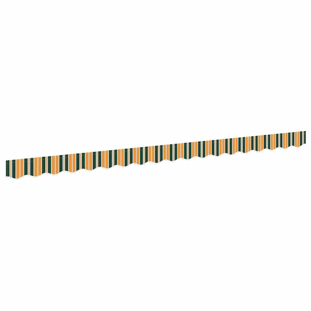 vidaXL Substituição de Valance de Toldo Verde e amarelo 4 m Poliéster