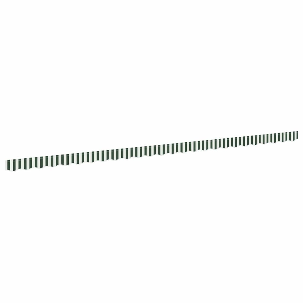 vidaXL Substituição de Valance de Toldo Verde e Branco 6 m Poliéster