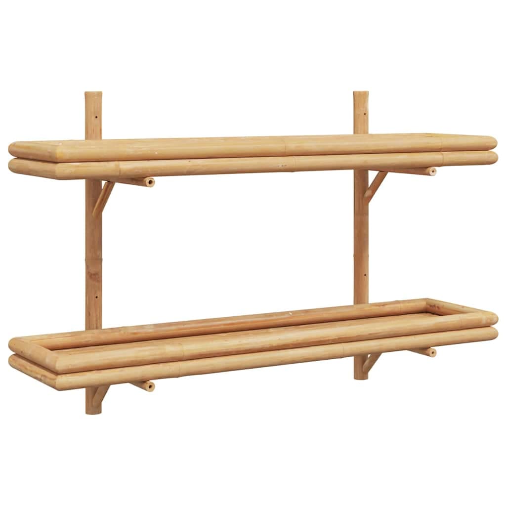 vidaXL Prateleira de Parede Castanho 100 x 26 x 60 cm Bambu