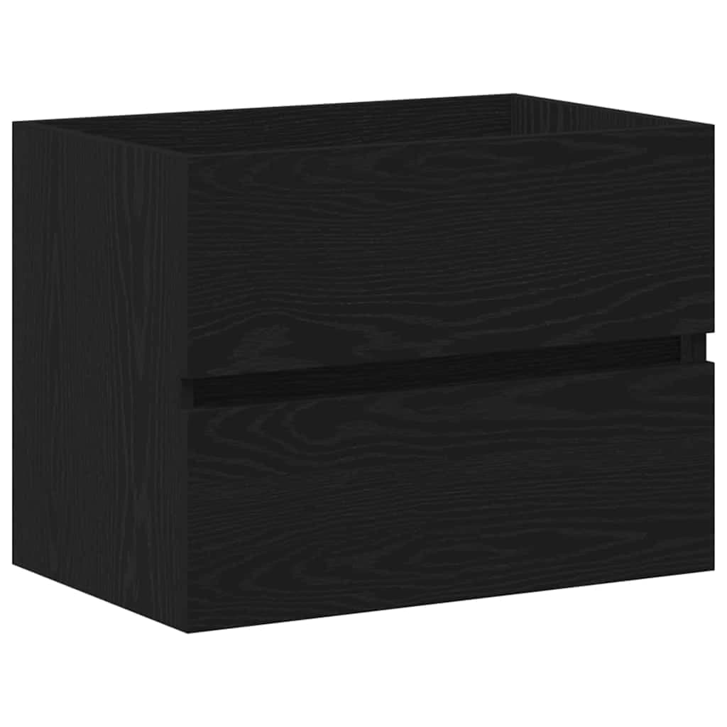 vidaXL Armário para Pia de Banheiro Carvalho Preto 60 x 38,5 x 45 cm