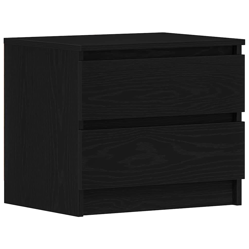 vidaXL Mesa de Cabeceira Carvalho Preto Madeira de Engenharia - 4268780137