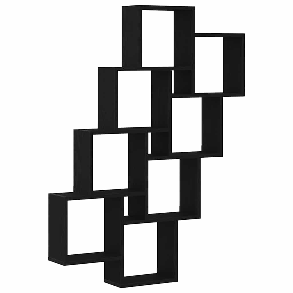 vidaXL Prateleira de Parede Carvalho Preto 90 x 15 x 119,5 cm