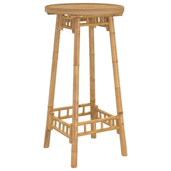 vidaXL Mesa de Bar para Exterior Redondo Ø55x100 cm Bambu - 2961298675
