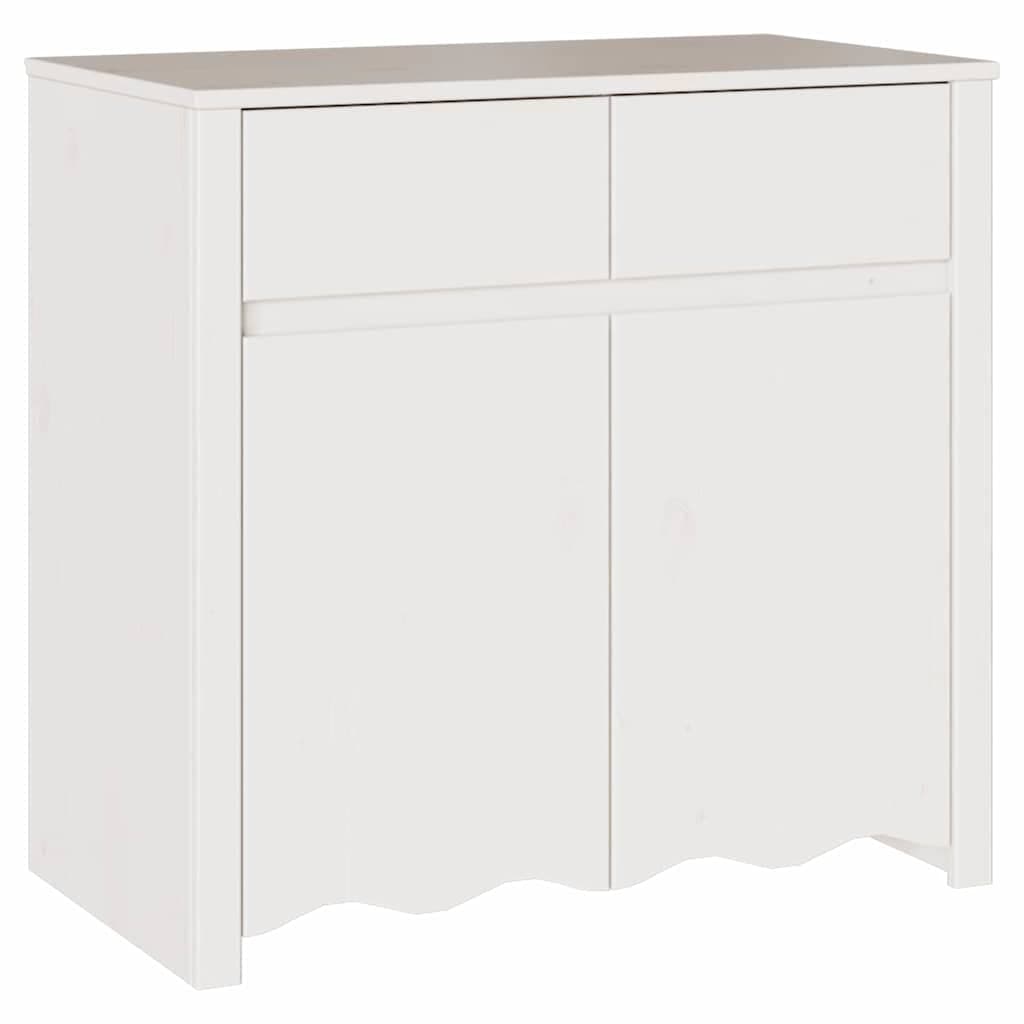 vidaXL Buffet Drammen Branco 79 x 43 x 75.5 cm Madeira de pinho maciça