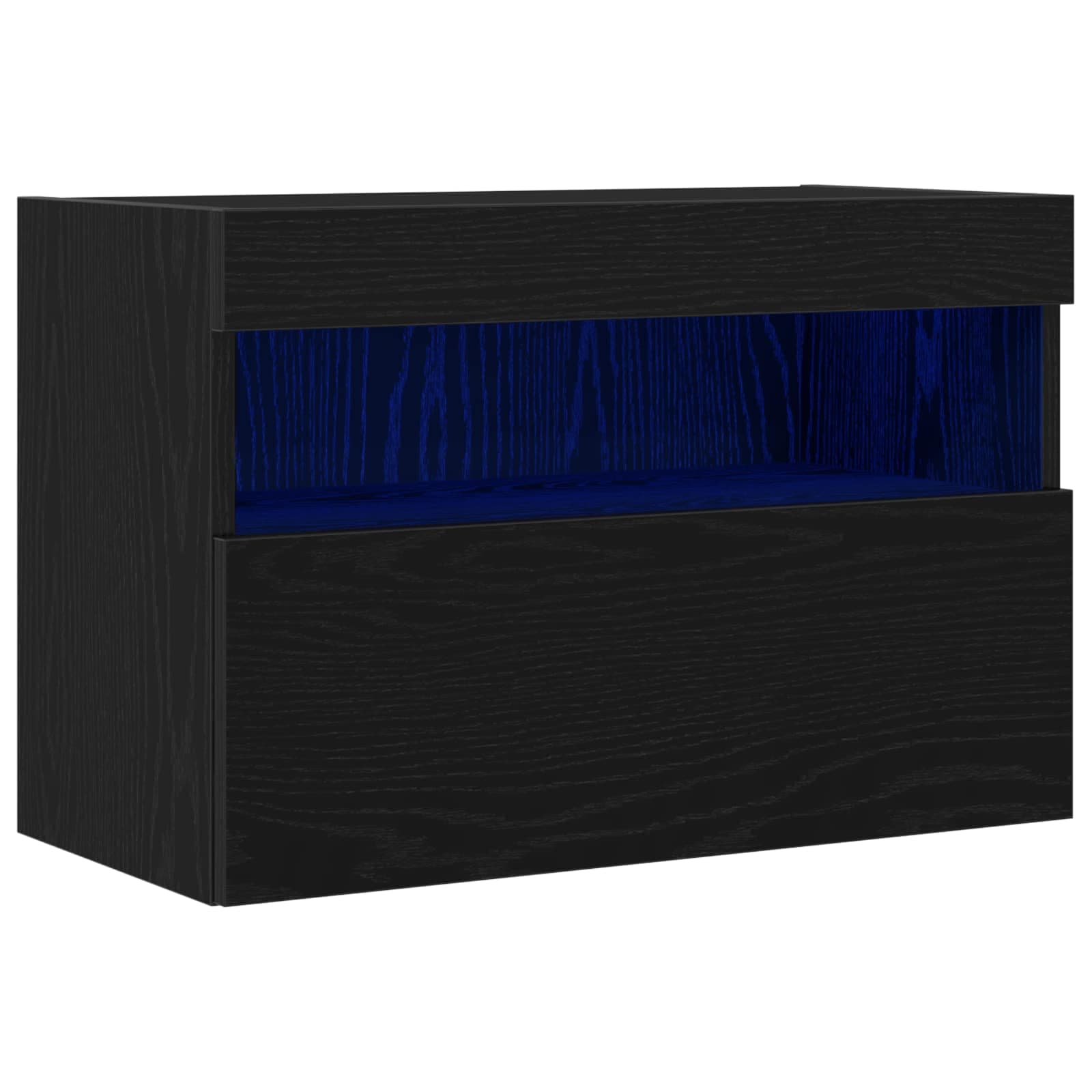 vidaXL Armário de TV de Parede Carvalho Preto 60 x 30 x 40 cm - 2390684195