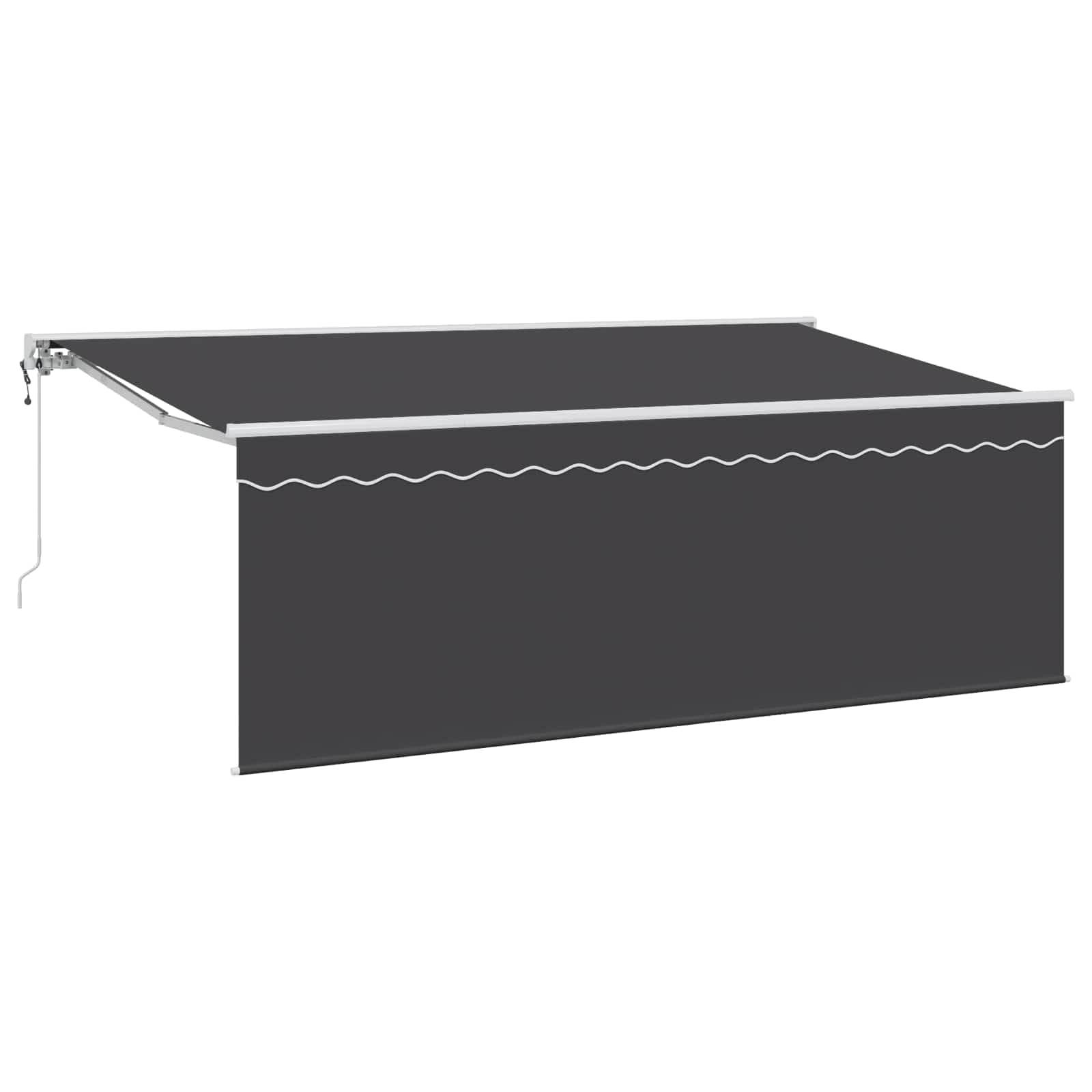 vidaXL Toldo Retrátil Antracite 400 x 200 cm Poliéster e Alumínio