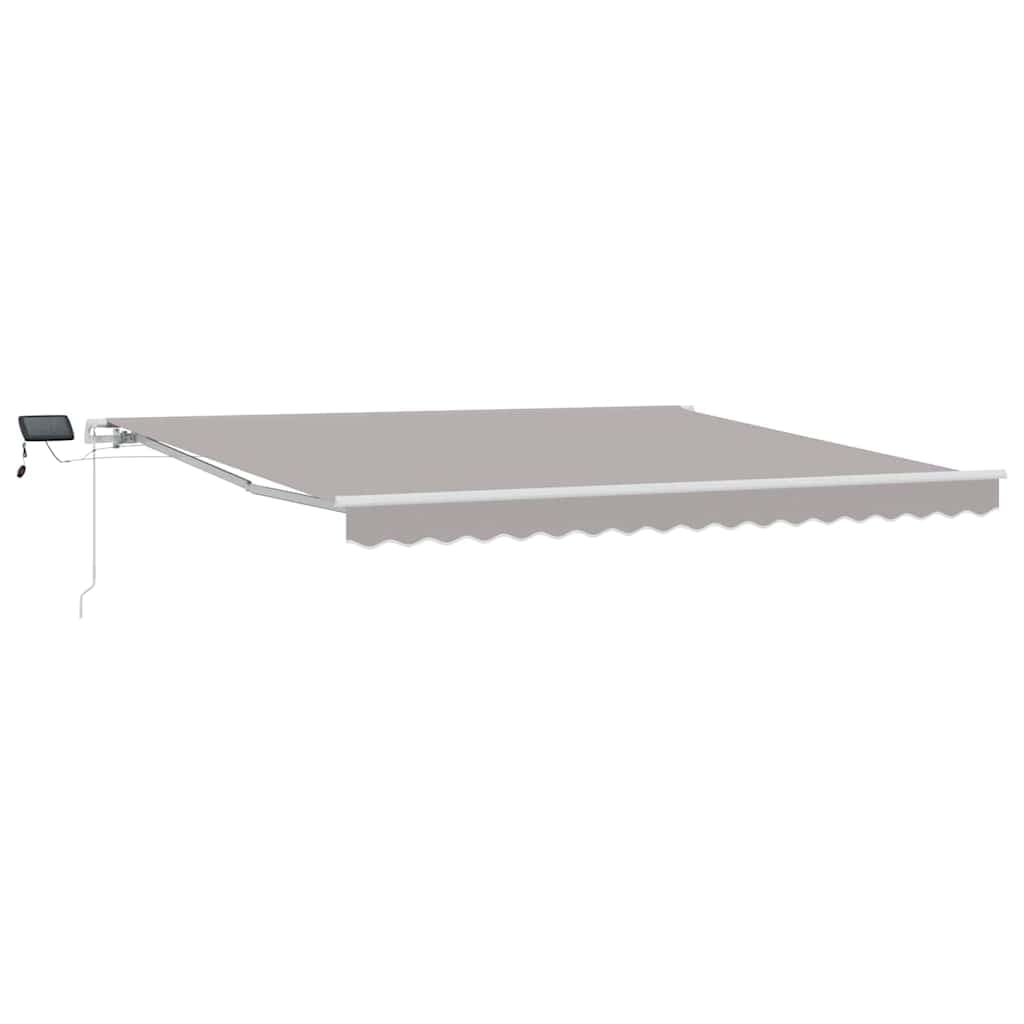 vidaXL Toldo Retrátil Cinzento-claro 400 × 300 cm Tecido e Aço