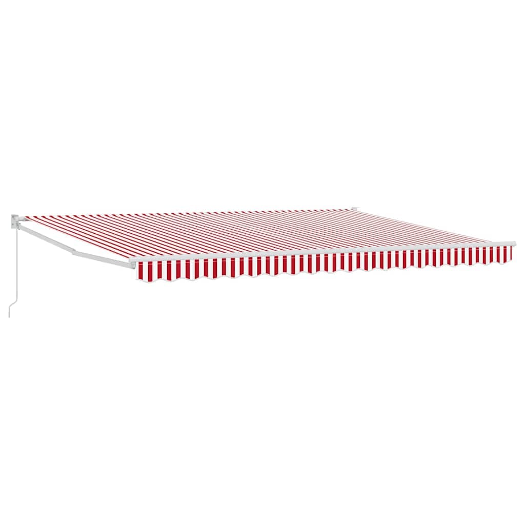 vidaXL Toldo Vermelho e Branco 450 x 300 x 165 cm Poliéster e Metal