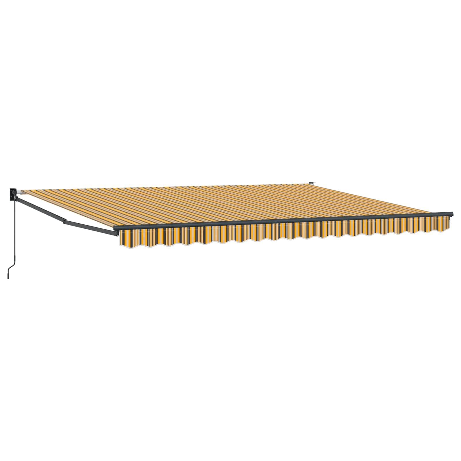 vidaXL Toldo Retrátil Multicolor 450 × 300 cm Poliéster e Alumínio
