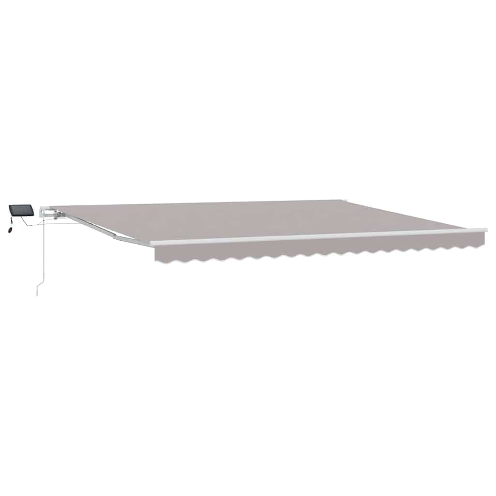 vidaXL Toldo Retrátil Cinzento-claro 450 × 350 cm Tecido e Aço